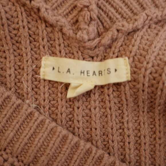 L.A. Hearts Small Purple V-Neck Knit Open Shoulder Sweater Cotton Acrylic - Picture 9 of 11
